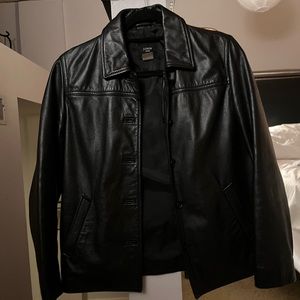 J Crew Black Leather Jacket